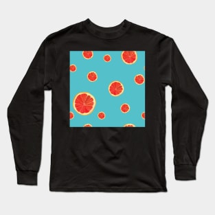 Grapefruit pattern design Long Sleeve T-Shirt